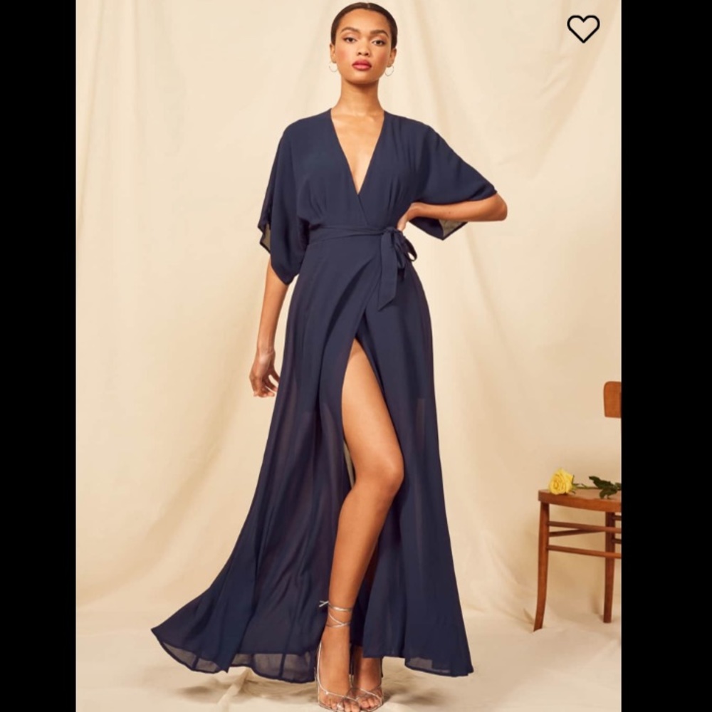 [Reformation] Winslow Dress in Navy